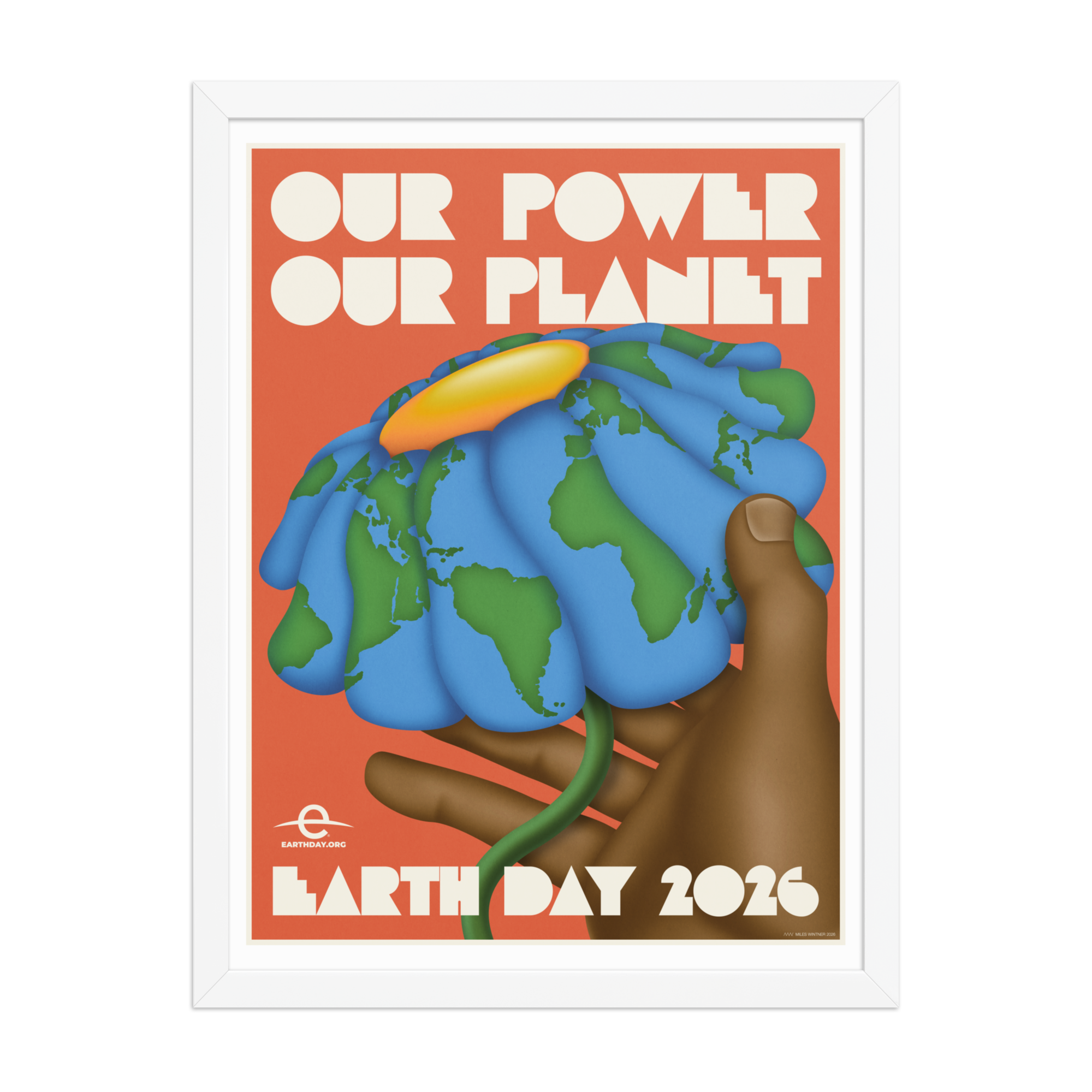 Earth Day 2026 Poster by Miles Wintner — Our Power, Our Planet
