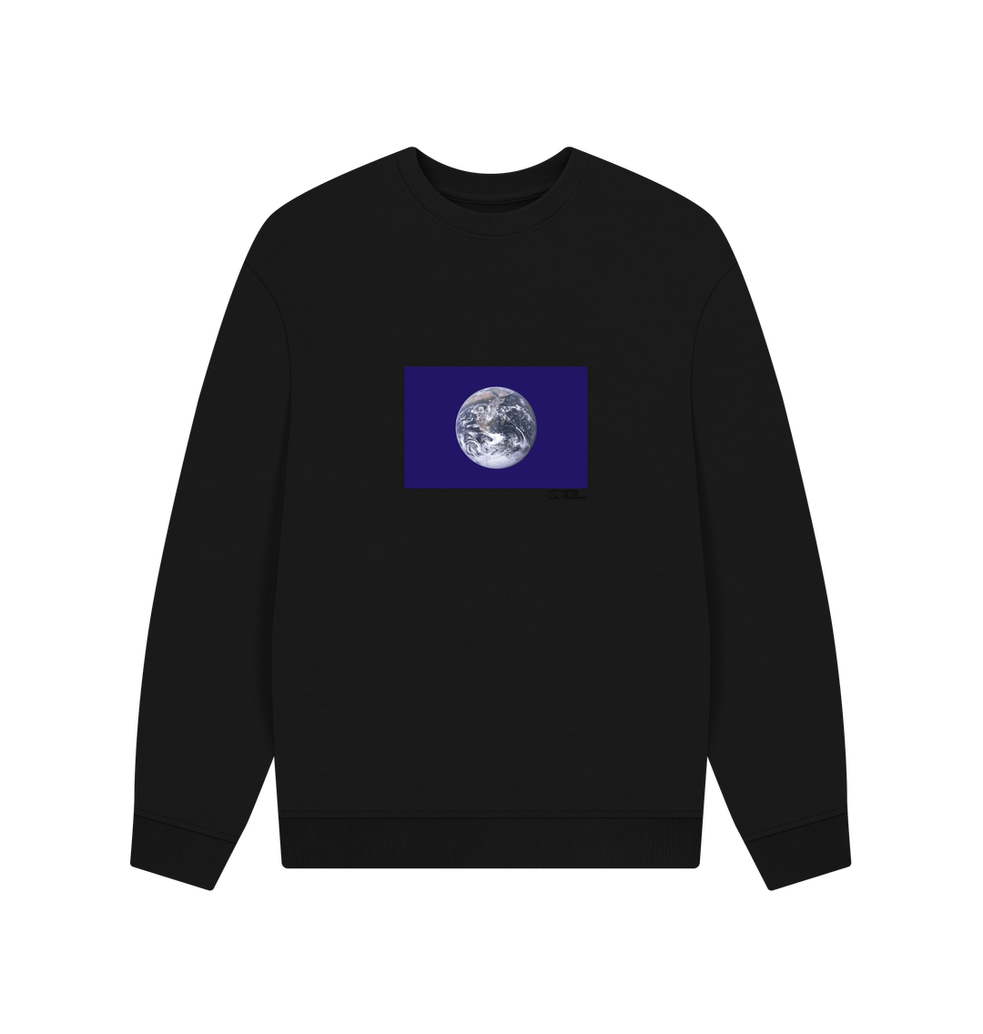 Black Earth Day Flag \ud83c\udf0e Crewneck Sweatshirt