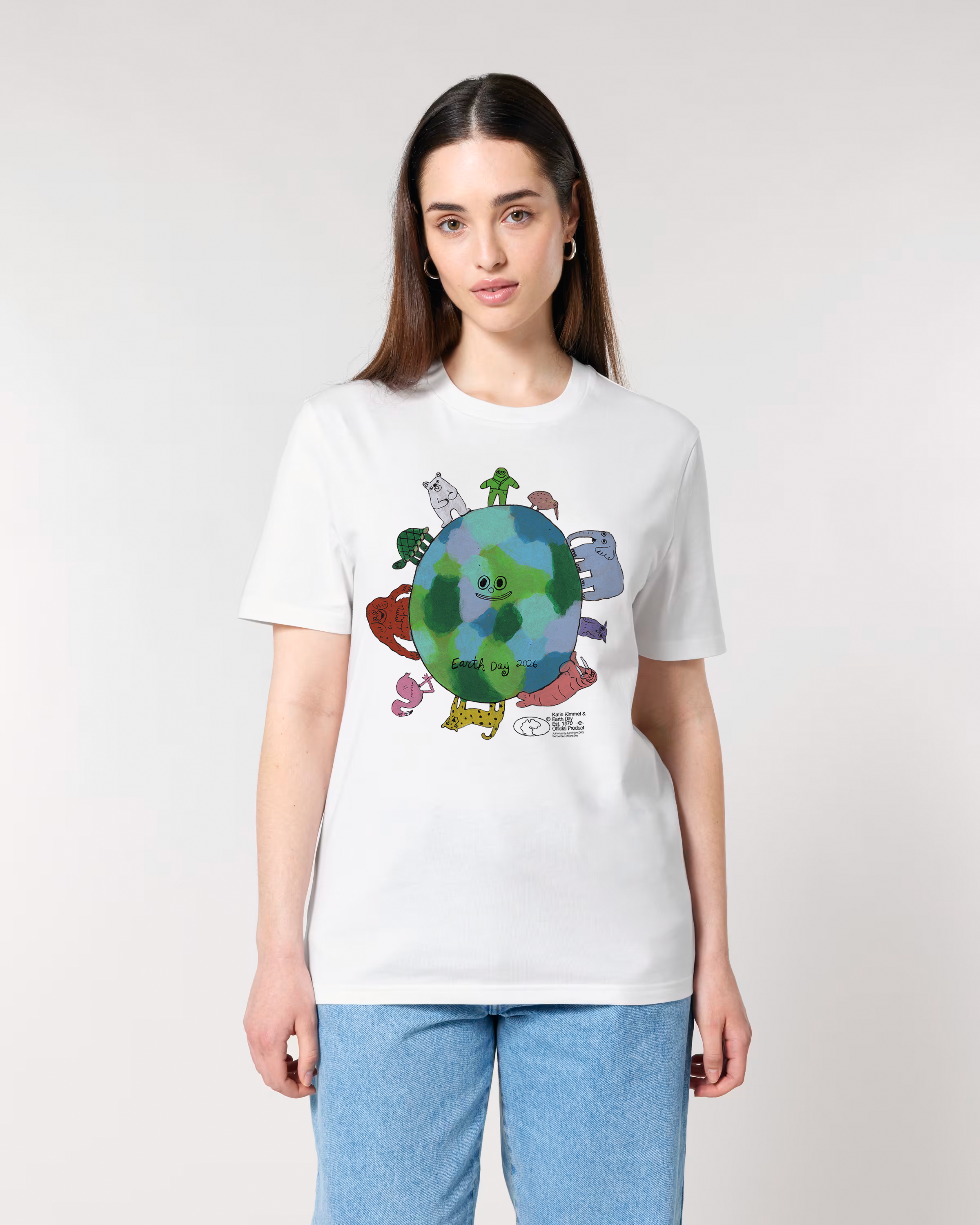 Katie Kimmel x Earth Day 2026 Animals Globe (White)